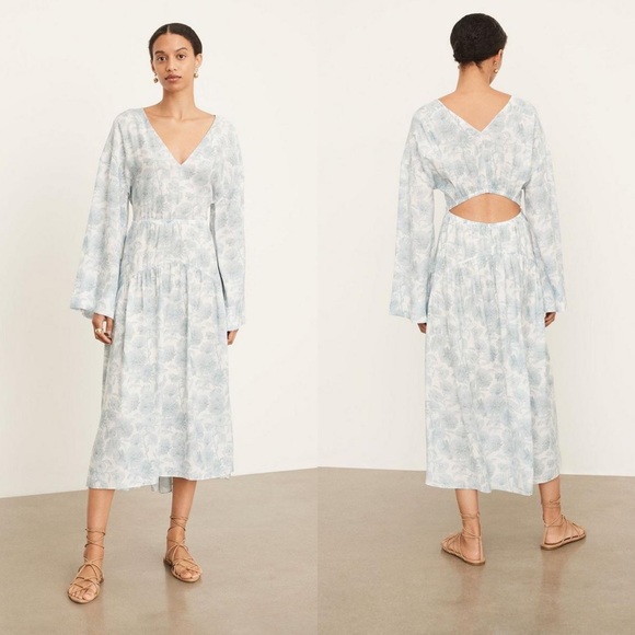 Vince Dresses & Skirts - NWT Vince Dahlia Floral Midi Cutout Dress